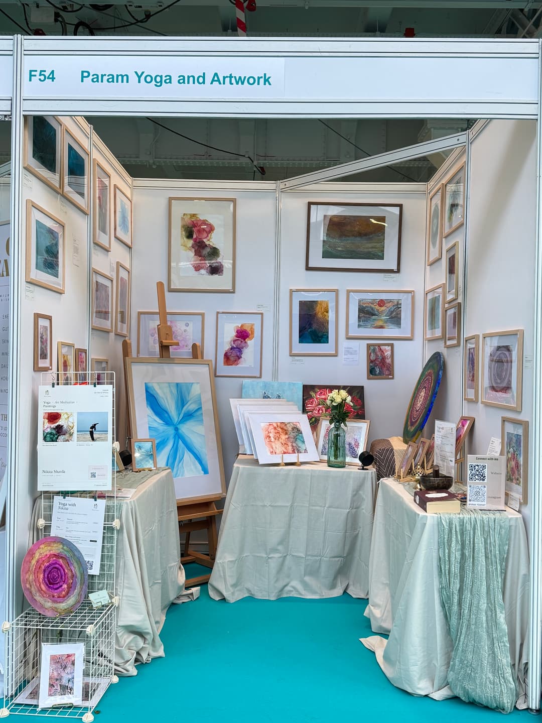 Param Creative stall with paintings on display