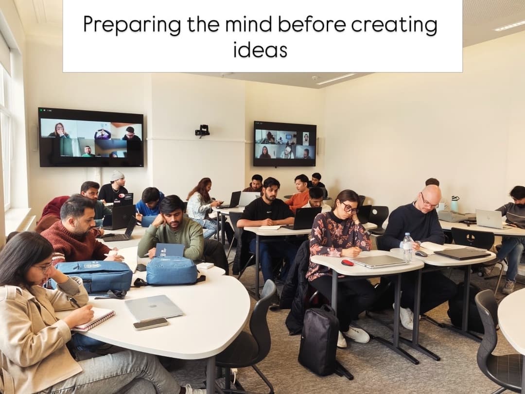 Creative Mindfulness workshop — participants creating